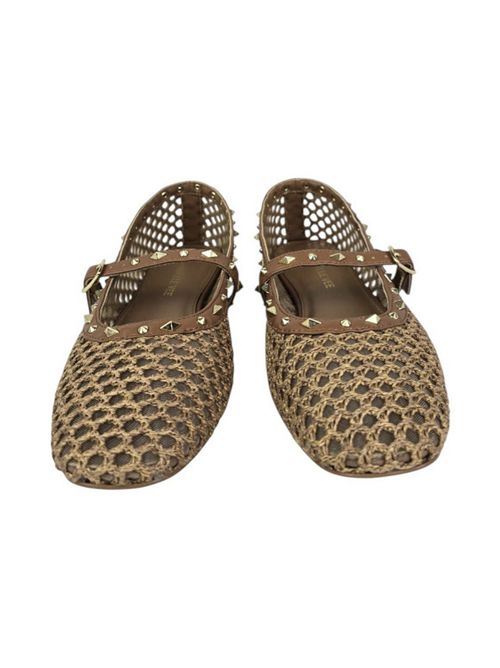 ballerina donna traforata cuoio Emanuélle Vee | 461M-219-10-HYCUOIO